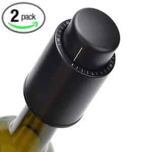 2 PACK Wine Bottle Stoppers - Reusable Wine Preserver - Wine Corks Keep Fresh