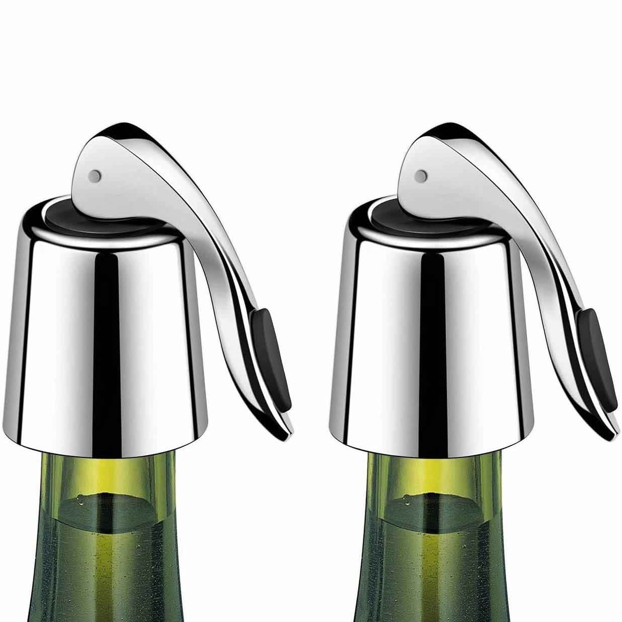 Wine Bottle Stopper Stainless Steel(2 PACK)