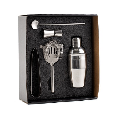 5 Pieces Bartender Drink Shaker Set With Gift Box