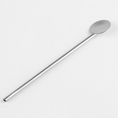 Stainless Steel Spoon Straw, 7 inch Bar Spoon Handle with Straw