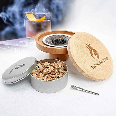 Smoker Kit for Drink, Old Fashioned Smoker Infuser with Wood Chips