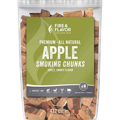 Smoking Wood Chunks (Apple), 4 Pounds All Natural BBQ Wood Chunks