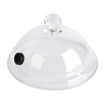 Smoking Infuser Acrylic Cloche Dome Lid for Plates, Glasses, Bowls