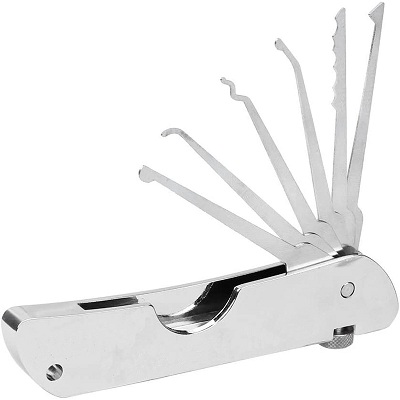 Jackknife Pocket Lock Pick Set, Portable Folding Lockpick Tool