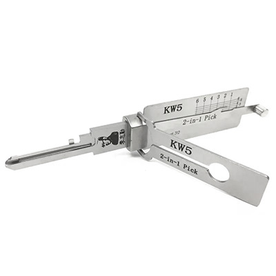 Lishi KW5 2 in 1 Pick Decoder Lock Pick Tool for Kwikset KW5 6 Pin Keyway Locks
