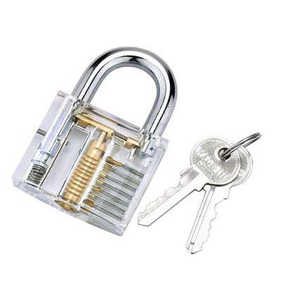 Lock Pick Training Practice Padlock for Beginners, Transparent Lock Set
