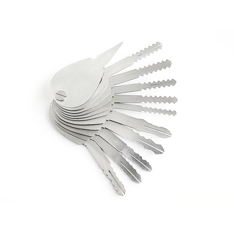 20 Pcs Foldable Car Lock Opener Double Sided Lock Pick Keys Locksmith Tools