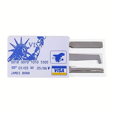 Portable Credit Card Lock Pick Set, 5 Pieces Lock Training Set Locksmith Tools