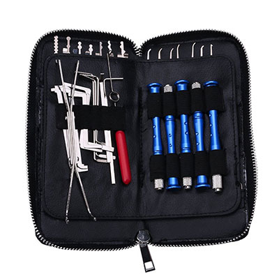 64 Pieces Ultimate Lock Pick Set, Best Locksmith Lockpicking Tools