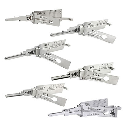 Lishi SC1 SC4 KW1 KW5 CY24 FO38 Pick And Decoder Tools Set, Auto Locksmith Tool