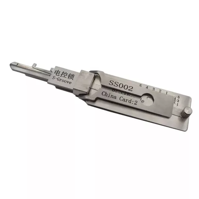 Lishi SS002 2-in-1 Pick and Decoder Tool, Locksmith Tool for S-Groove Door Lock