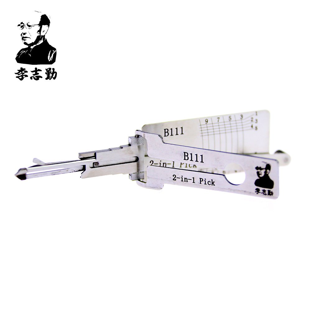 Lishi B111 2-in-1 Pick and Decoder Tool, Locksmith Tool for GM/Hummer/GMC Car Locks