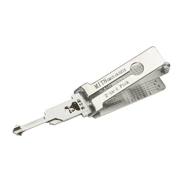 Lishi MIT8 (GM15) 2-in-1 Pick and Decoder Tool, Locksmith Auto Lockpick Tool