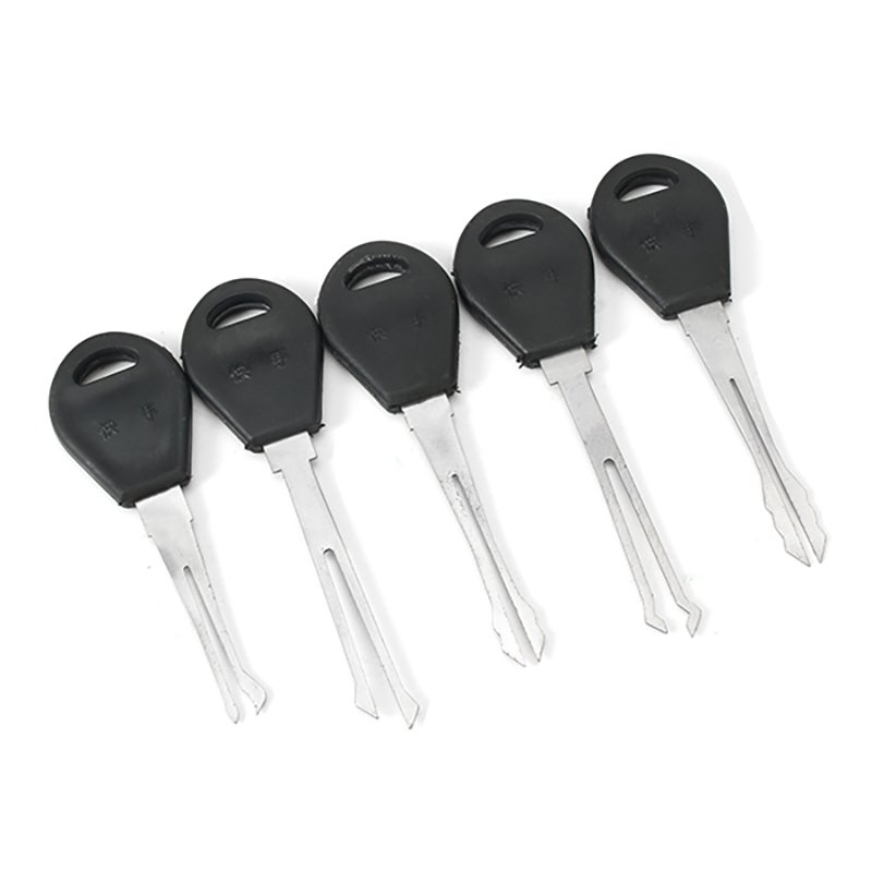 5 Pieces Lock Pick Rake Set, Locksmith Pick Tools