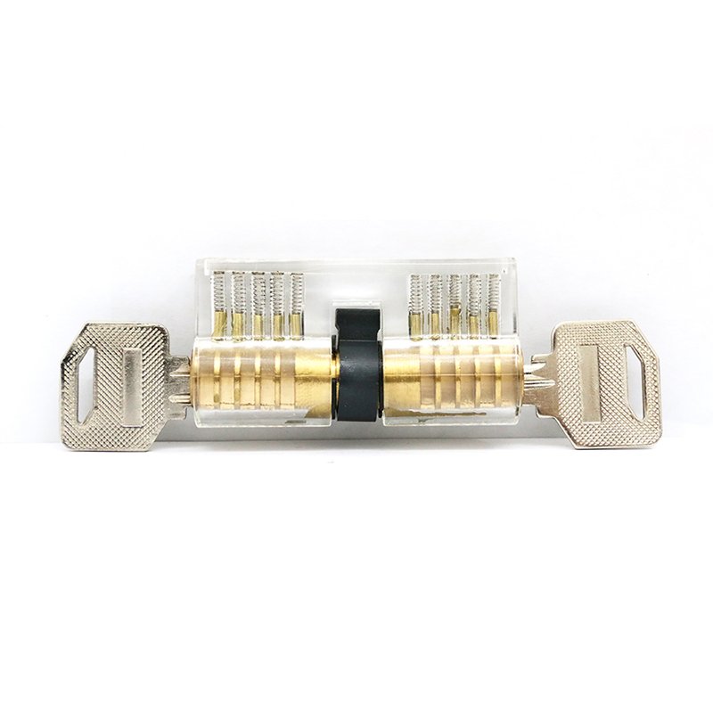 5 Pin Double-Sided Euro Cylinder Transparent Practice Lock