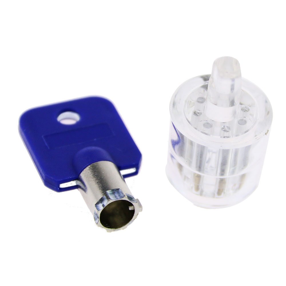 7 Pin Tubular Transparent Practice Lock