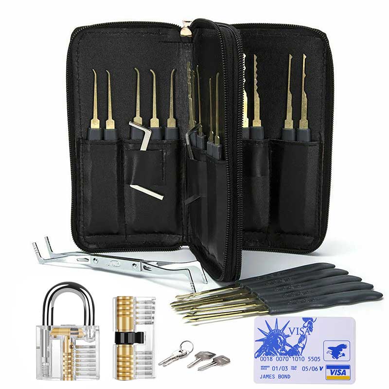 31 Pieces Professional Lock Pick Set with 24 Pieces Lock Picking Tools