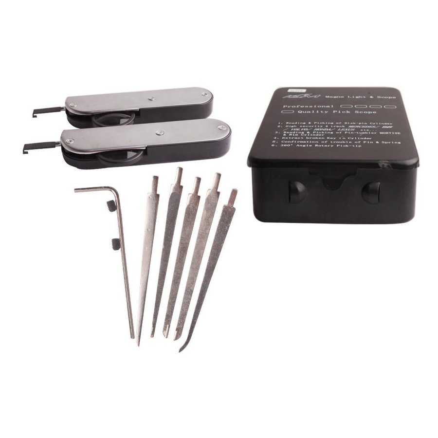 3 in 1 Lock Pick Scope Set, Magna Light and Scope