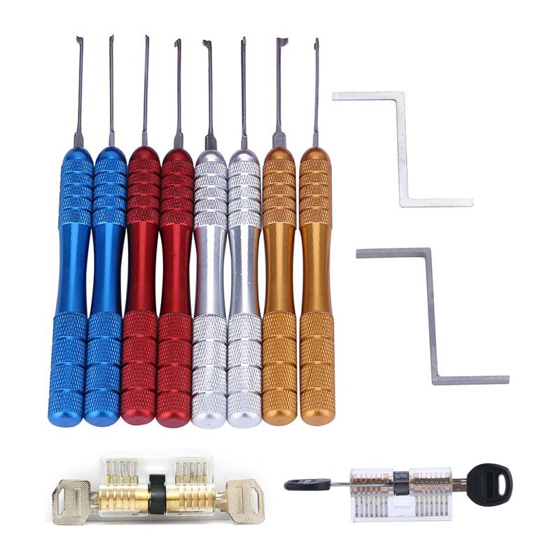 Dimple Key Lock Pick 12 Pieces Dimple Lock Pick Tools Set with 2 Tension Tools and 2 ...