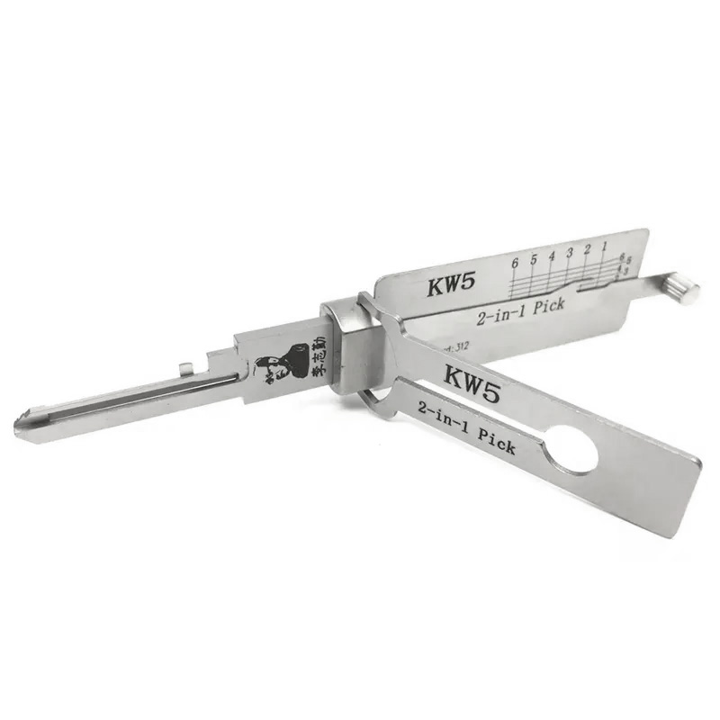 6 Pieces Lishi Residential Pick and Decoder Tools Set, KW1, KW5, SC1