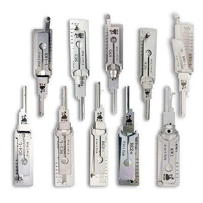 10 Pieces Lishi Residential Pick And Decoder Tools Bundle, KW1, KW1-L KW5, KW5-L SC1, SC1-L, SC4, SC4-L, BE2-6, BE2-7