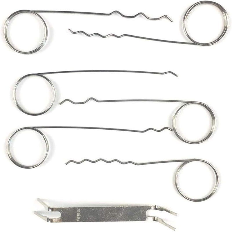 18 Pieces Lock Pick Rake Set includes Transparent Practice Padlock