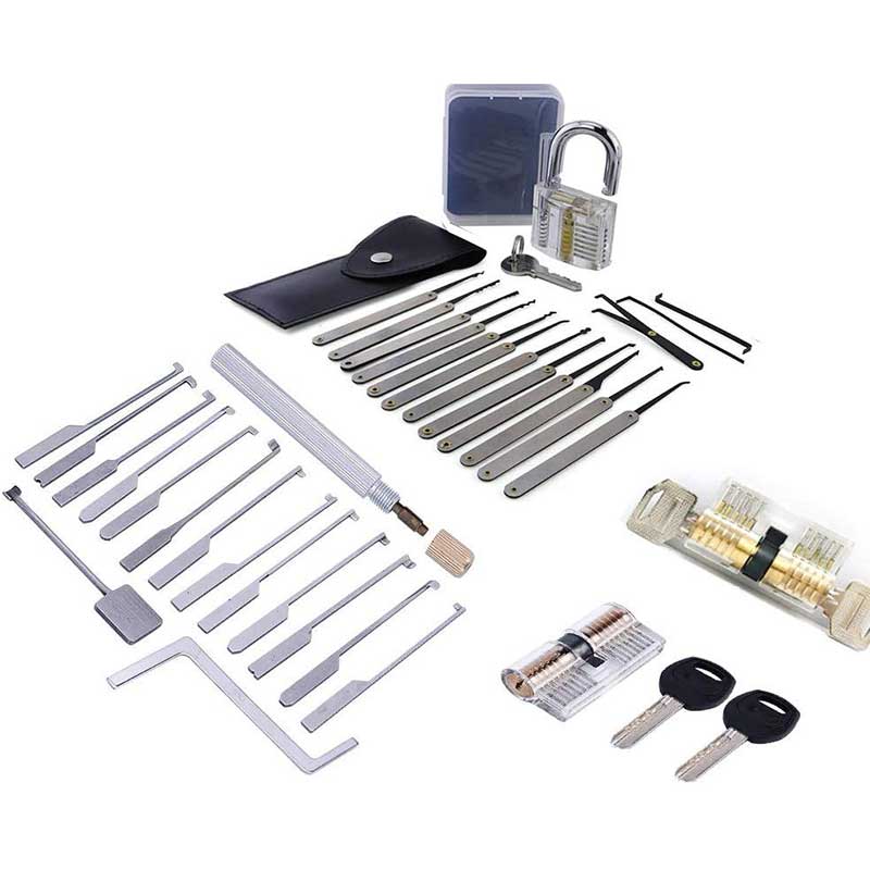 15 Pieces Lock Pick Kit with 14 Pieces Dimple Lock Pick Set and 3 ...