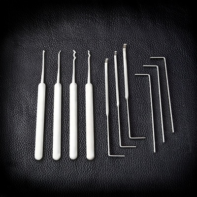 Small Lockpick 10 Pieces Locksmith Expansion Lock Pick Kit, Locksmith Tools, Lock Pick Set